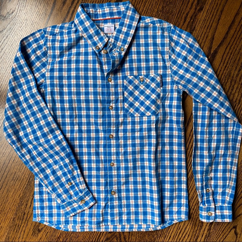 Like New Polarin O. Pyret/Sweden Button Down Plaid Shirt 10-12